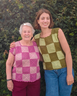 Sweet Twinning: een top vol granny squares in Sweet!