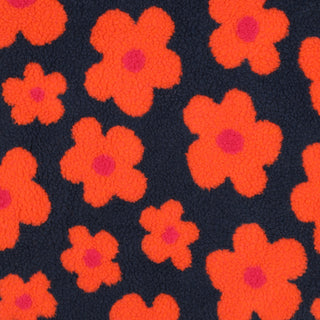 Teddy - bloemen - blauw en oranje