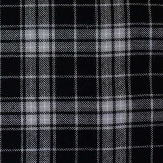 Flanel - ruiten - zwart - Swafing