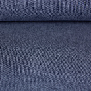 Flanel - gemêleerd - blauw - Swafing