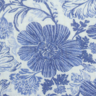 Double gauze - bloemen - blauw - Swafing