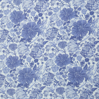 Double gauze - bloemen - blauw - Swafing
