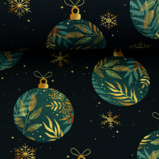 French Terry - kerstballen - Swafing