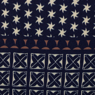 Viscose - geblokt - blauw - Swafing