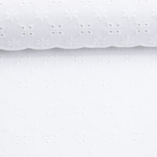 Broderie - bloemen - wit - Swafing