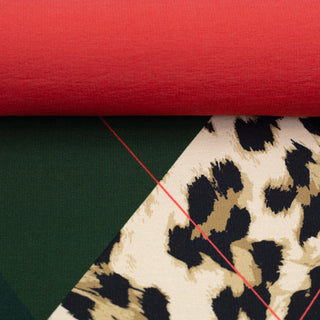 Paneel - ruit met leopard - Swafing