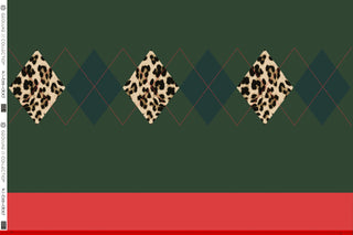 Paneel - ruit met leopard - Swafing