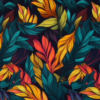 French Terry - botanisch - petrol - Swafing