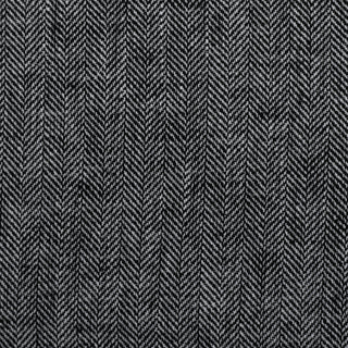 Linnenmix - visgraat - zwart - Swafing