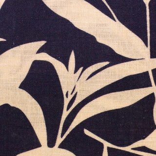 Linnenmix - botanisch - blauw en beige - Swafing