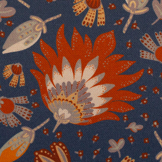Canvas - vintage bloom - blauw - Swafing