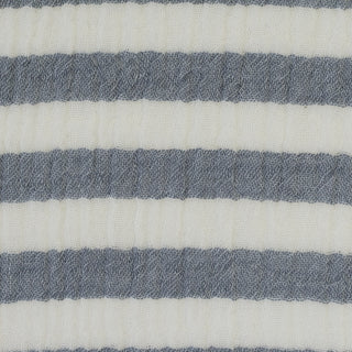 Double gauze - gestreept - blauwgrijs - Swafing