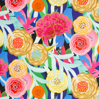 Waterproof canvas - kunstige bloemen - Swafing