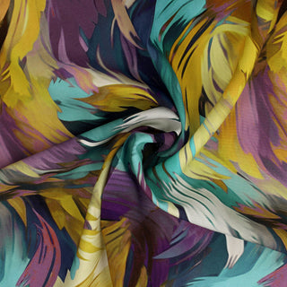 Viscose - veren - oker en blauw