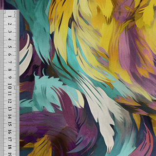 Viscose - veren - oker en blauw