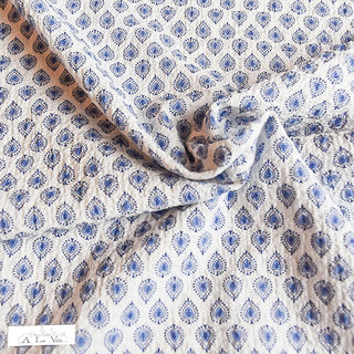 Seersucker - buti - blauw - À La Ville