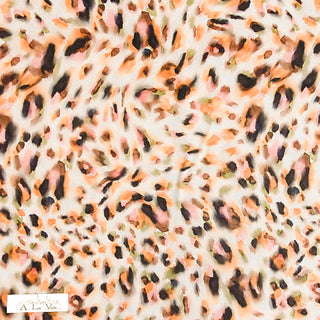 Katoensatiné - leopard - À La Ville