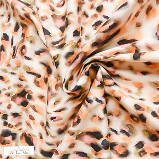 Katoensatiné - leopard - À La Ville