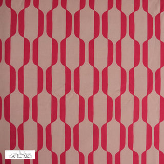 Premium broekenstof - geometrisch - framboos - À La Ville