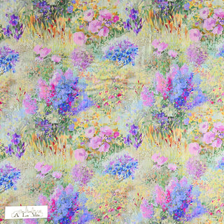 Satijn - bloemen in monetstijl - À La Ville