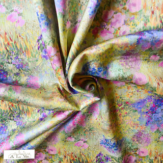 Satijn - bloemen in monetstijl - À La Ville