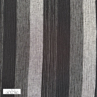 Linnenmix - gestreept - zwart - À La Ville
