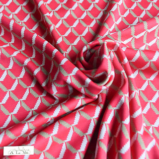 Soft knit - geometrisch - roze - À La Ville