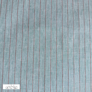 Linnenmix - krijtstreep - turquoise - À La Ville