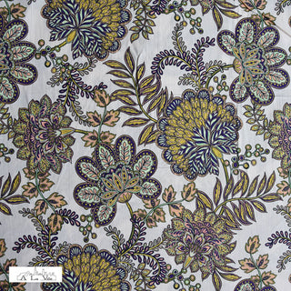 Hemdenpopeline - paisley bloemen - mosterd - À La Ville