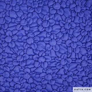 Gewatteerde nylon - bloemen - blauw - Katia Fabrics