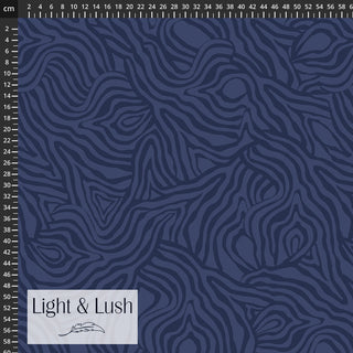 Viscose - zotte zebra - donkerblauw - Light & Lush