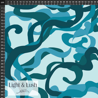 Viscose - kronkels - petrol - Light & Lush