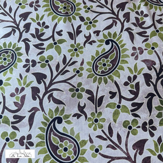 Viscose - paisley - bruin en groen - À La Ville