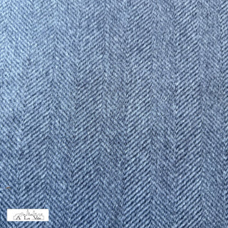 Mantelflanel - visgraat - blauw - À La Ville