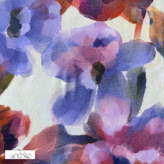 Soft knit - gebloemd - paars - À La Ville