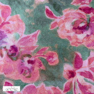 Soft knit - gebloemd - zachtgroen - À La Ville