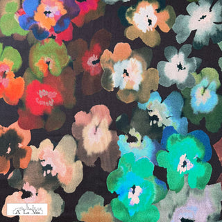 Viscose - gebloemd - bruin - À La Ville