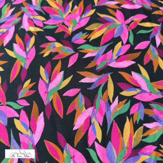 Viscose - zwart en fuchsia -  À La Ville