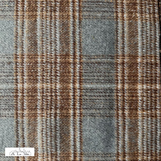 Mantelflanel - geruit - grijs en bruin - À La Ville