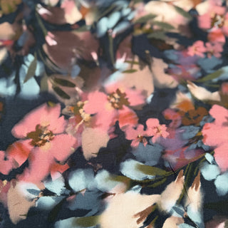 Winterviscose - bloemen - blauw & roze - À La Ville