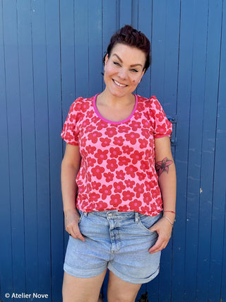 Viscosetricot - happy flowers - Swafing