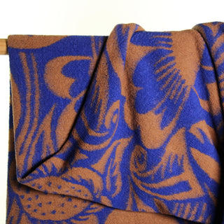 Wool Knit - bloemen - blauw - Atelier Jupe