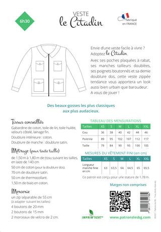 Les BG - veste - le Citadin