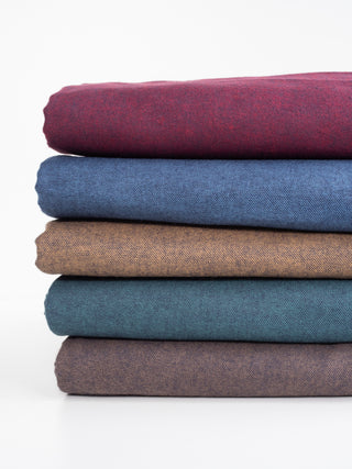 Flanel - gemêleerd - blauw - Swafing