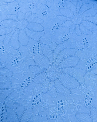 Broderie - bloemen - blauw - À La Ville