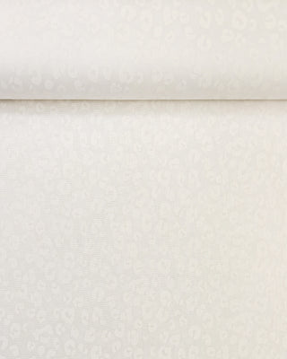 Popeline - leopard - wit