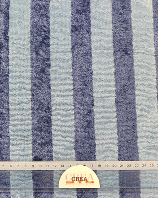 Bamboe badstof - gestreept - blauw