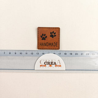 Naailabel - handmade - lederlook