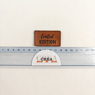 Naailabel - limited edition - bruin - lederlook