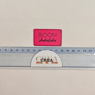 Naailabel - boom shakalaka - lederlook